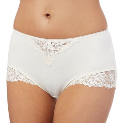 Debenhams Cream lace full briefs